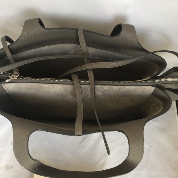 Céline Tri-Fold St Grained 17883 Gray Leather Tote - Picture 7 of 8